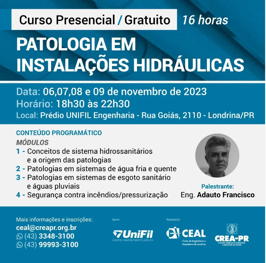 Patologia em Instalações Hidráulicas – Ceal