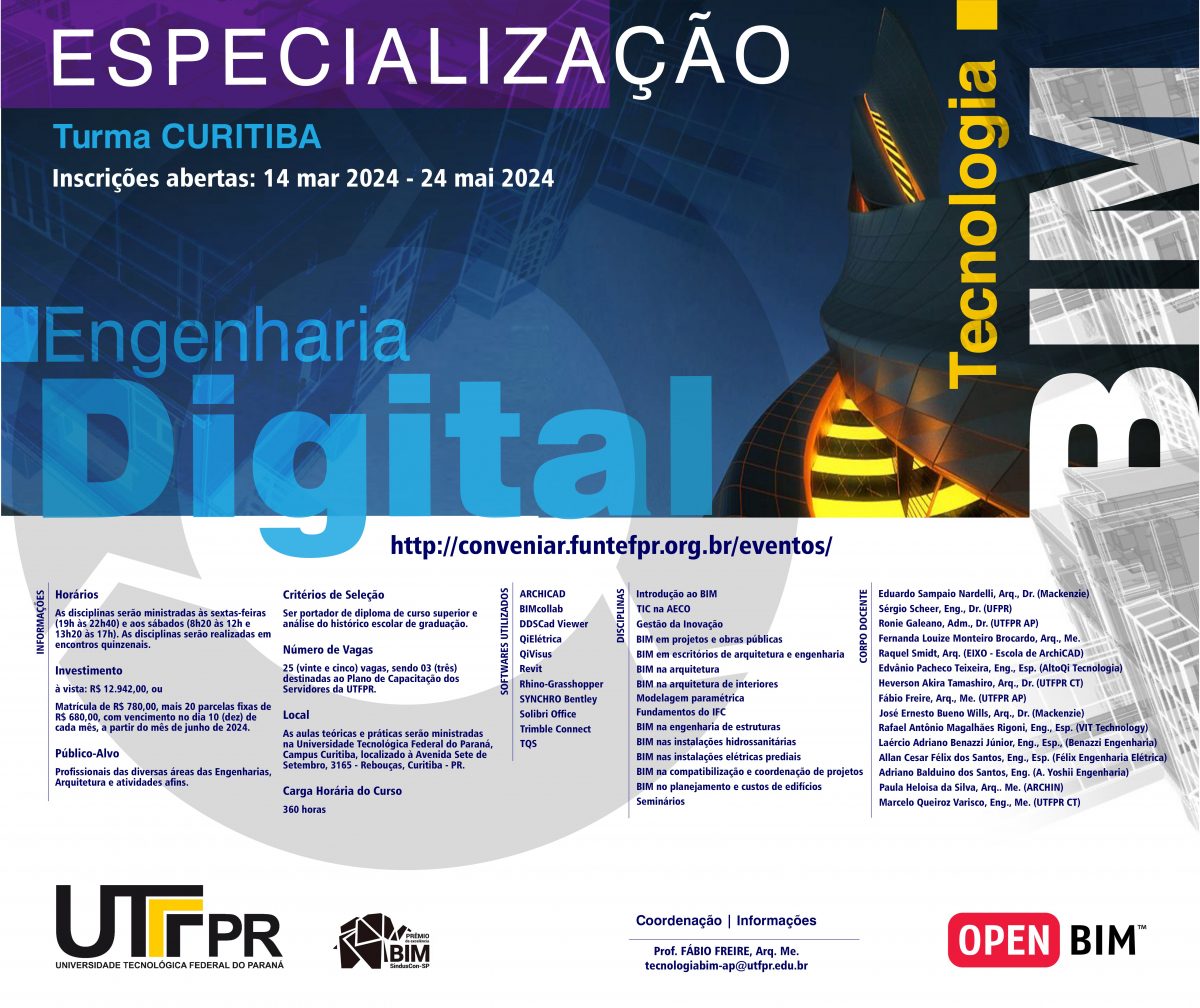 Curso de Especialização em Engenharia Digital e Tecnologia BIM – UTFPR