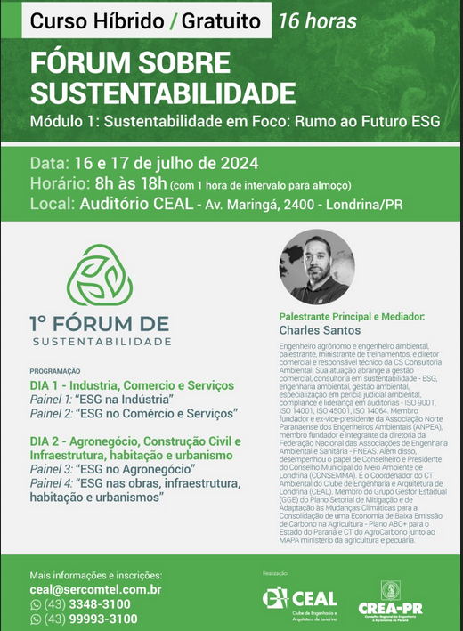 Fórum de Sustentabilidade: Rumo ao Futuro ESG – CEAL