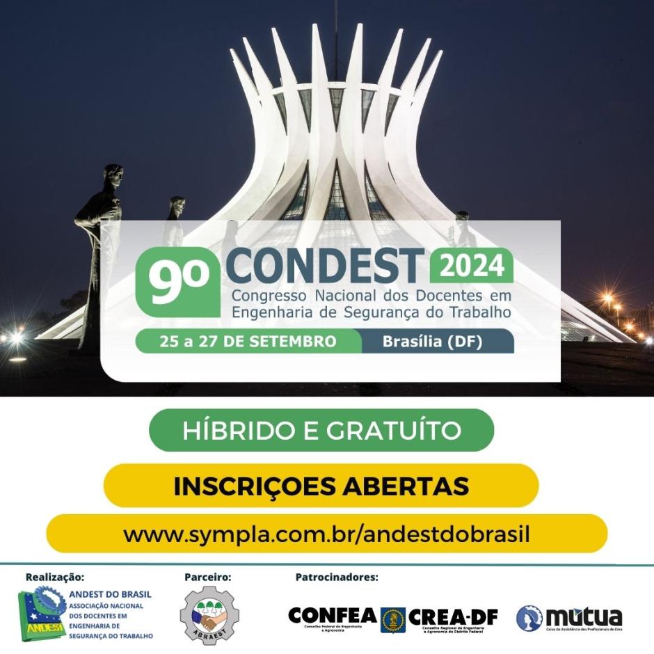 9º CONDEST – Congresso Nacional dos Docentes em Engenharia de Segurança do Trabalho