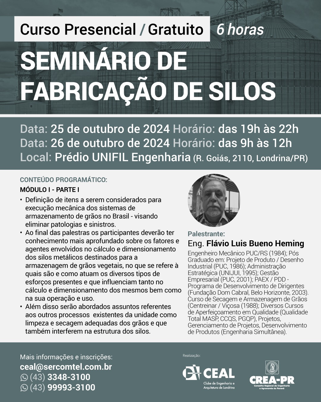 Seminário de fabricação de Silos módulo I – parte I – CEAL