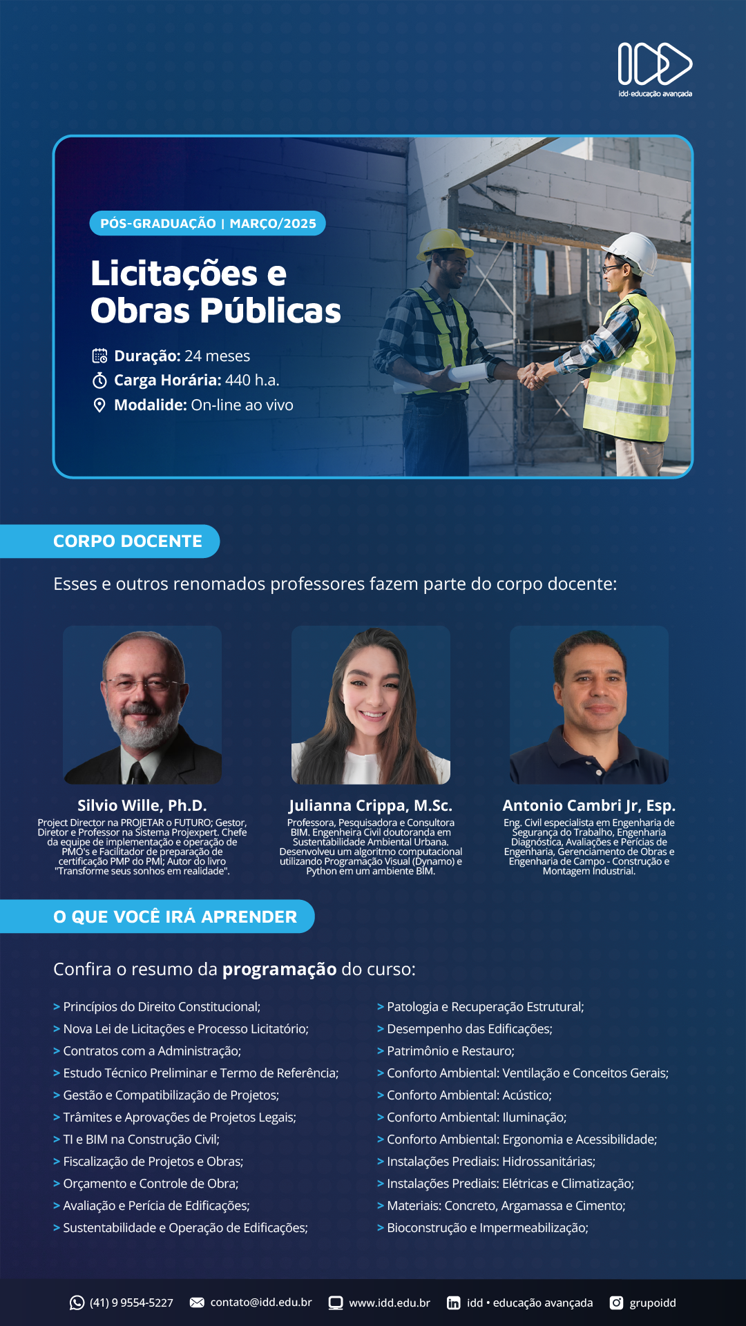 Licitações e Obras Públicas – IDD