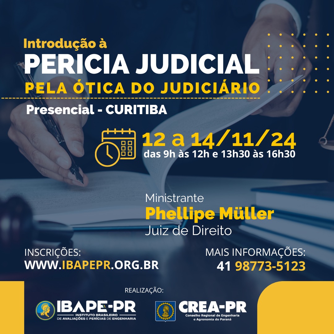 CURSO INTRODUÇÃO À PERÍCIA JUDICIAL PELA ÓTICA DO JUDICIÁRIO – IBAPE