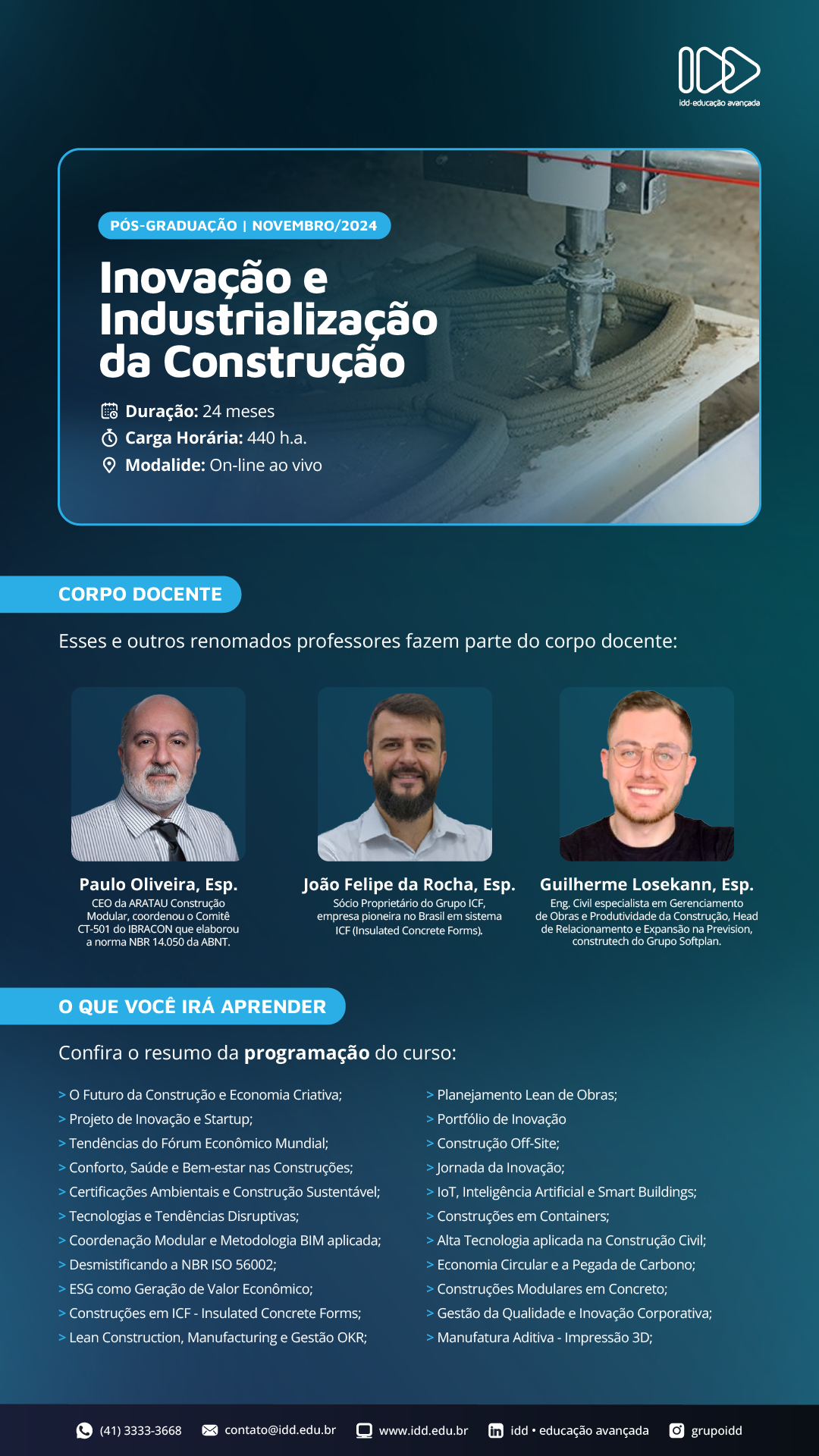 Inovação e Industrialização da Construção – IDD