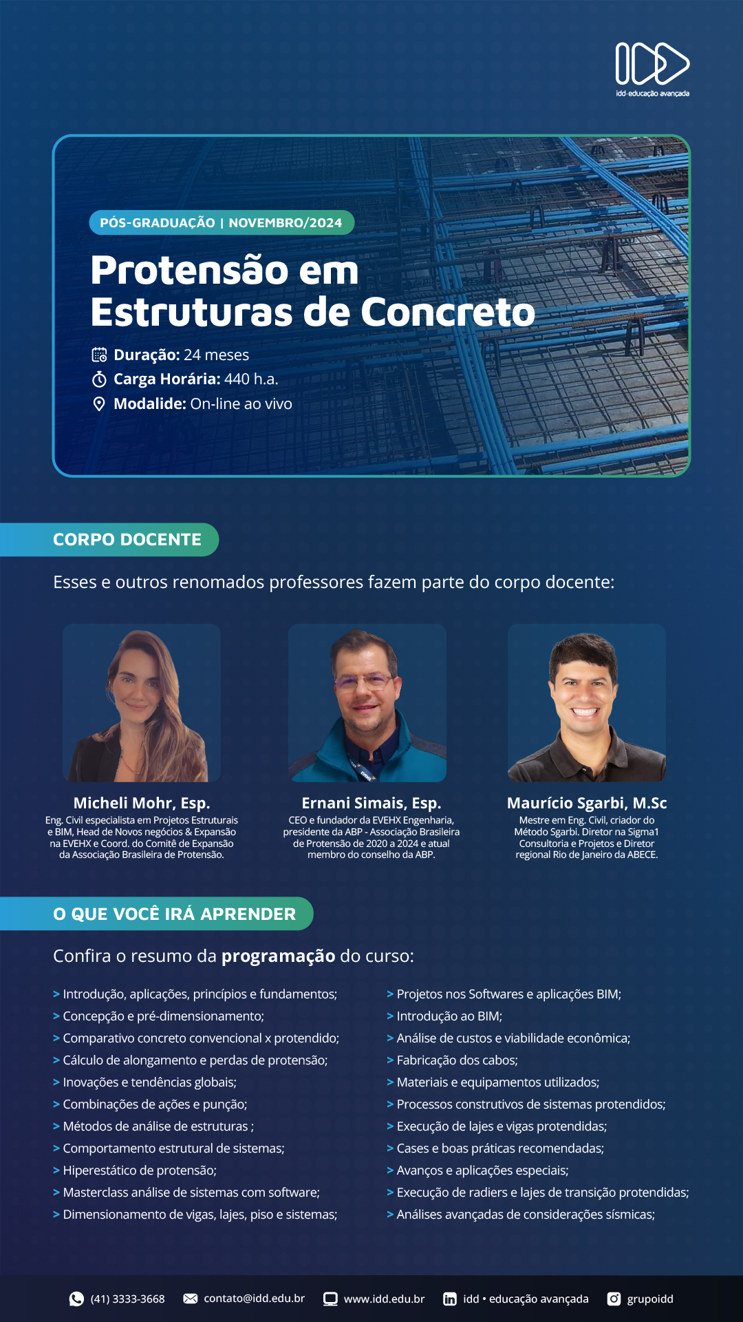 Protensão em Estruturas de Concreto – IDD