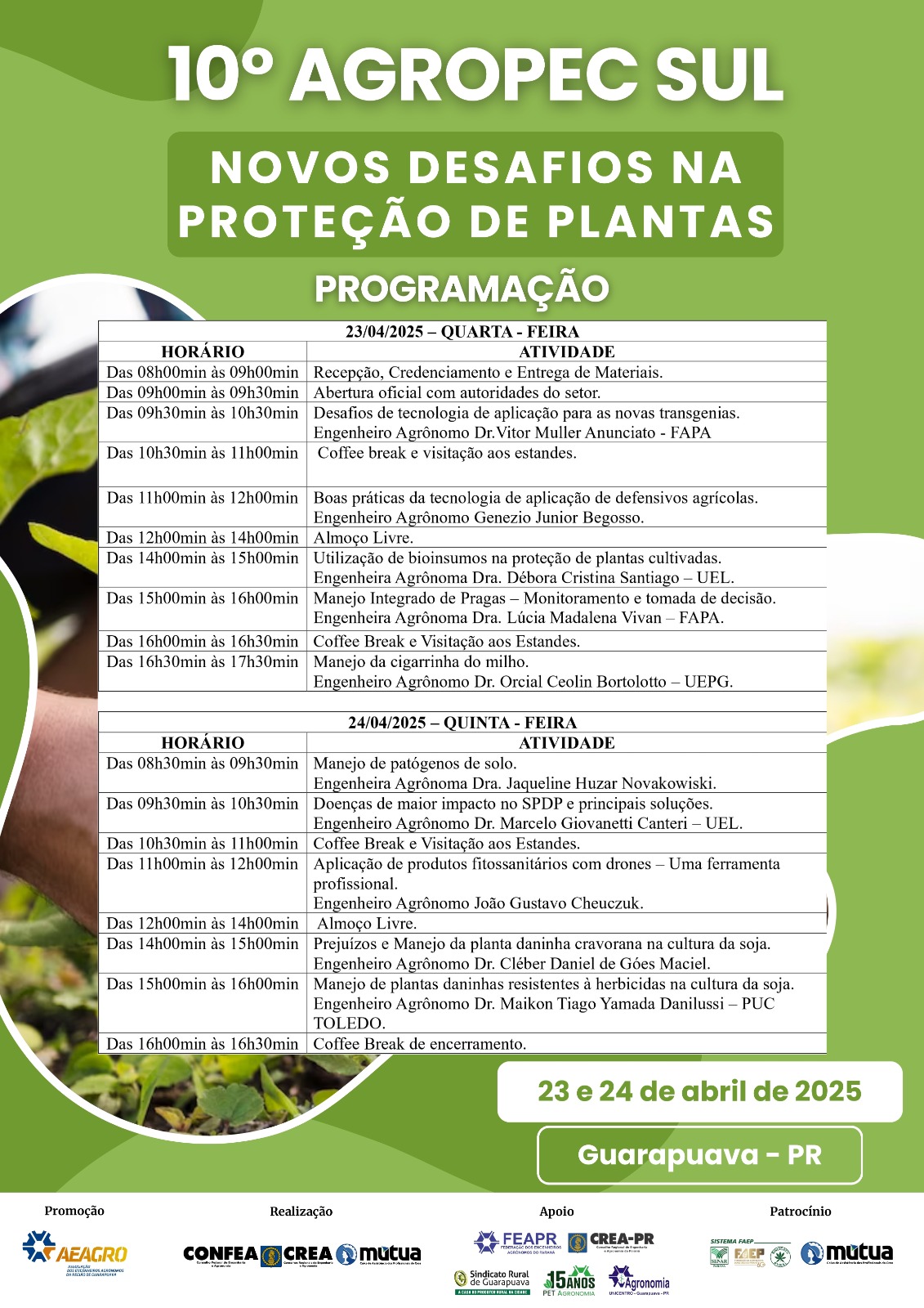 10º AGROPEC SUL – NOVOS DESAFIOS NA PROTEÇÃO DE PLANTAS