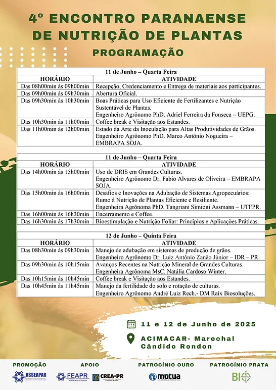 4º Encontro Paranaense de Nutrição de Plantas – ASSEAPAR
