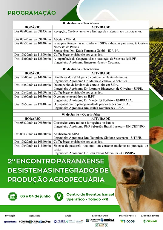 2º Encontro Paranaense de Sistemas Integrados de Produção Agropecuária – AEA TOLEDO