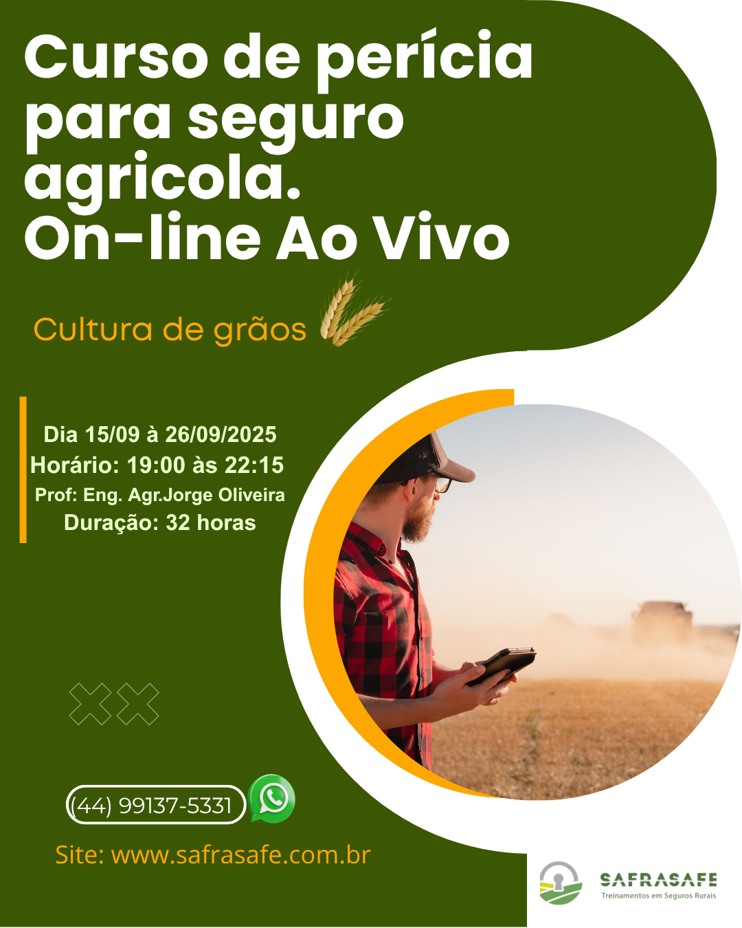 Perícias para Seguro Agrícolas – Grãos – Básico ao Avançado – Safrasafe