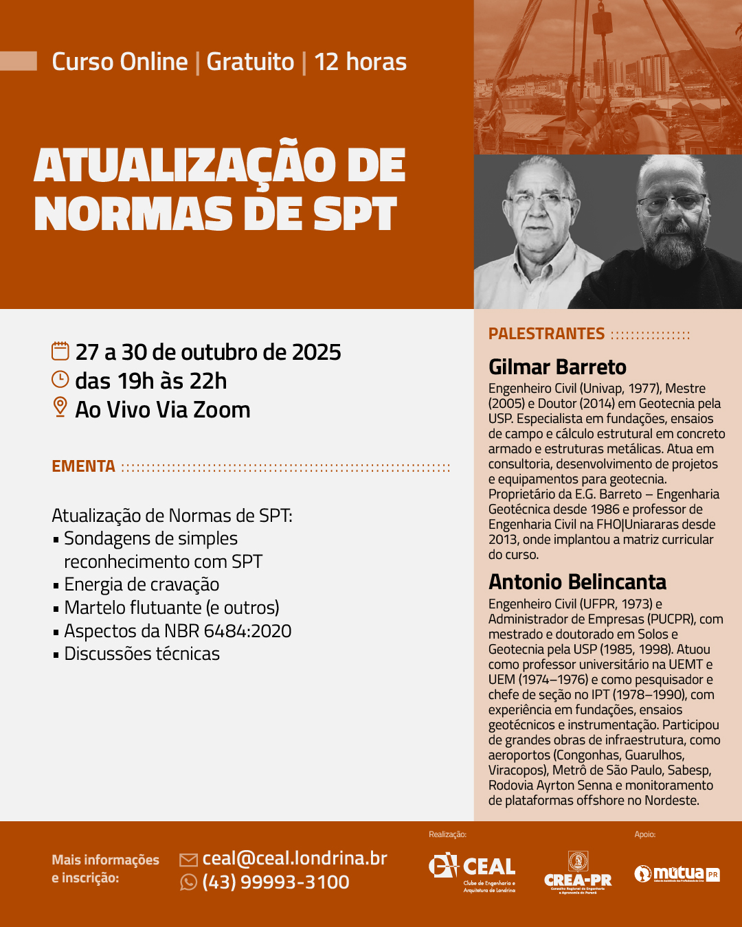 Atualização de Normas de SPT – CEAL