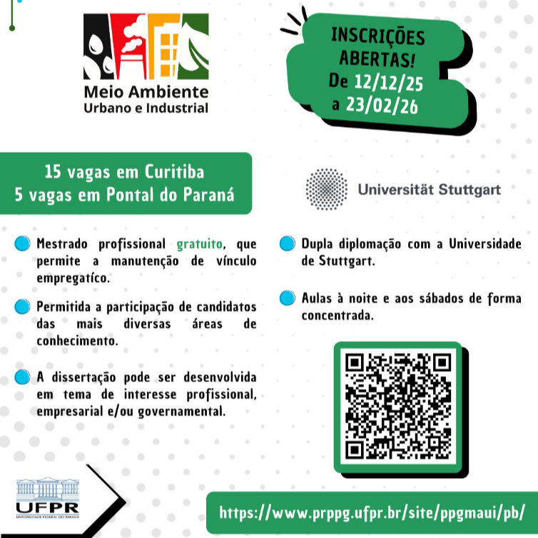 Programa de Pós Graduação em Meio Ambiente Urbano e Industrial – UFPR
