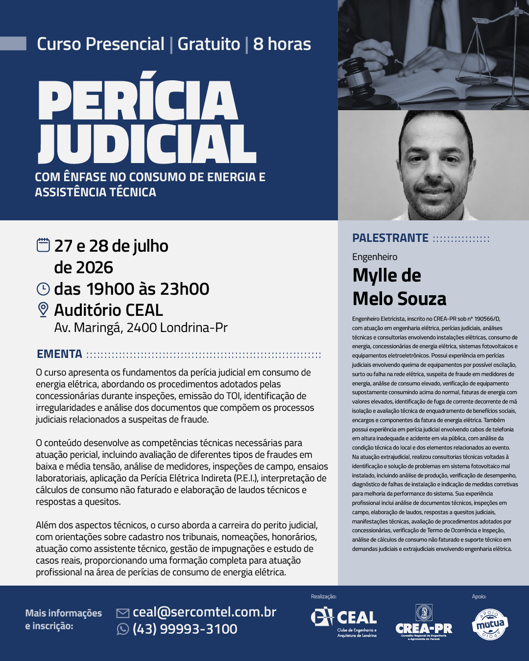Curso Presencial de Perícia Judicial – CEAL