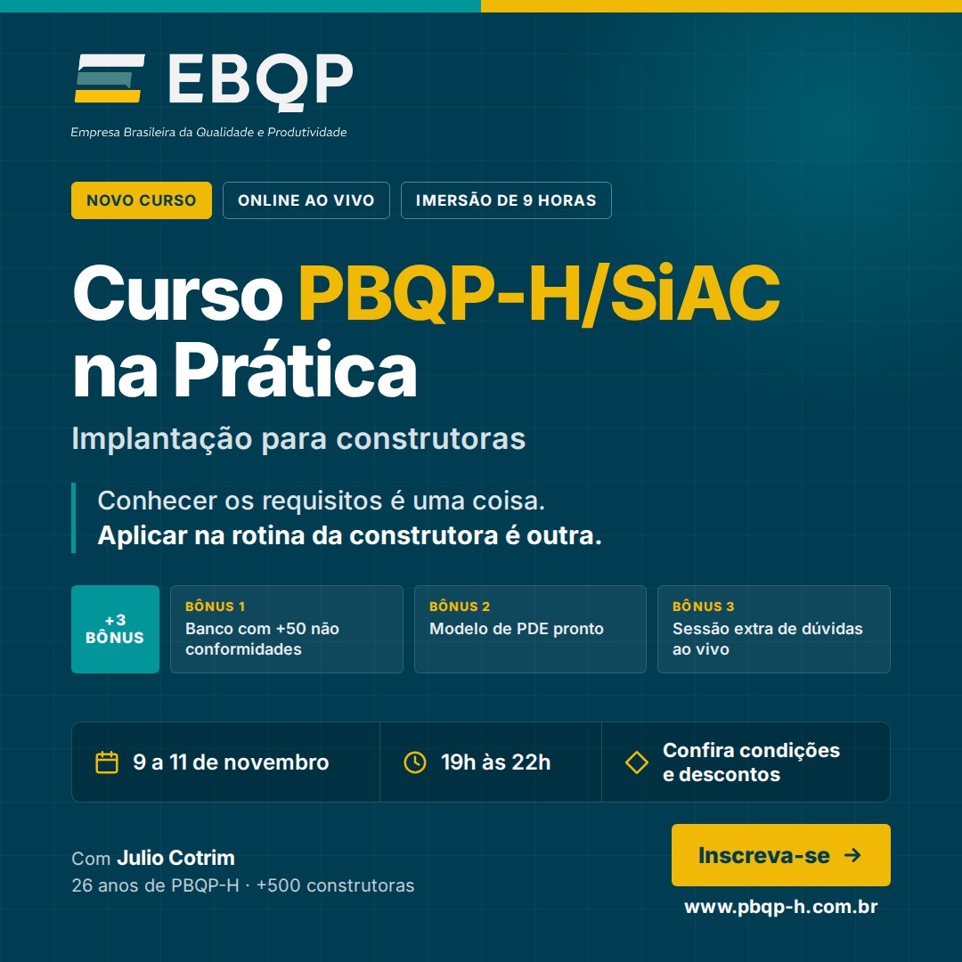 PBQP-H/SiAC na Prática – Implantação para Construtoras
